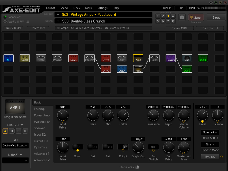 Fractal Audio Axe Fx Iii Preamp Effects Processor Musicplayers Com - the axe fx iii has extensive midi implementation if you wish to use other midi foot controllers though you ll get the most seamless and user friendly