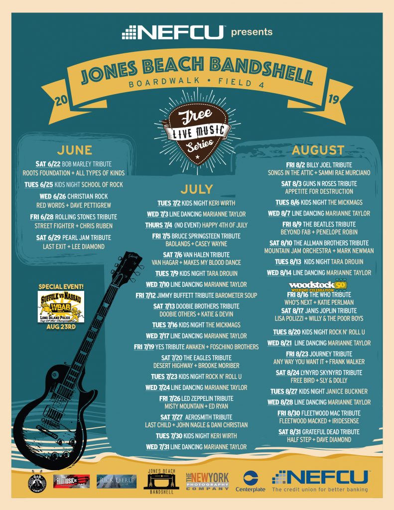 2019 JONES BEACH BANDSHELL SCHEDULE ANNOUNCED!