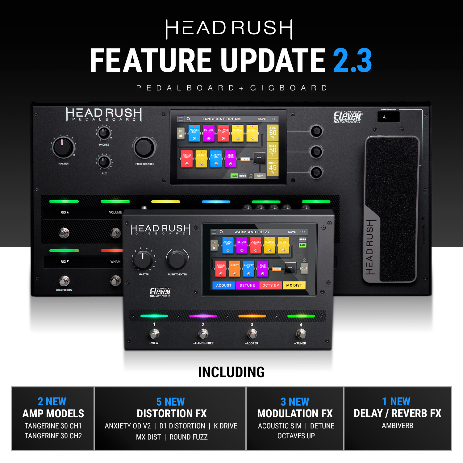 HEADRUSH ANNOUNCES FEATURE PACKED UPDATE 2.3 FOR THEIR GIGBOARD