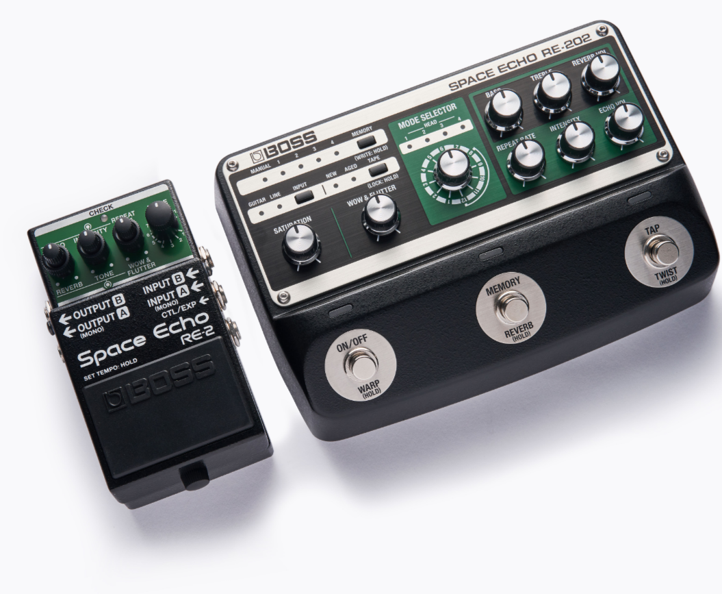 BOSS Introduces RE-202 and RE-2 Space Echo Pedals – MusicPlayers.com
