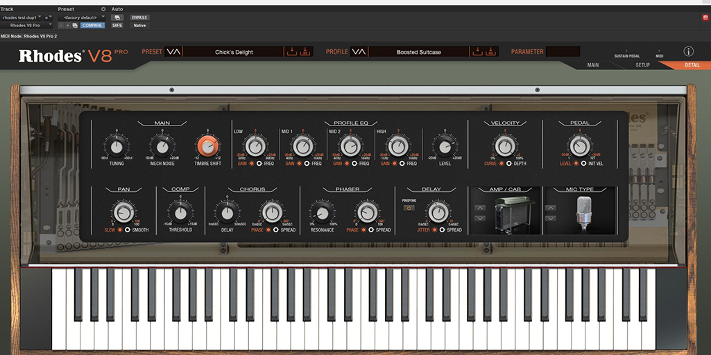 Rhodes V8 Pro Virtual Stage Piano – MusicPlayers.com